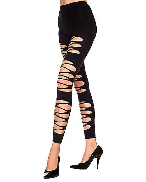 Spirit Halloween Black Cutout Tights