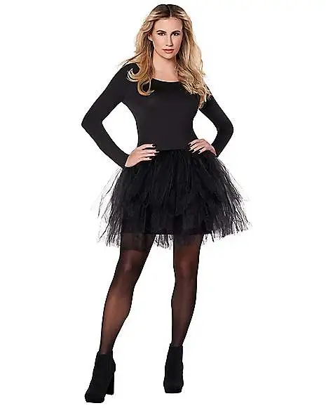 Spirit Halloween Adult Black Starter Tutu Dress
