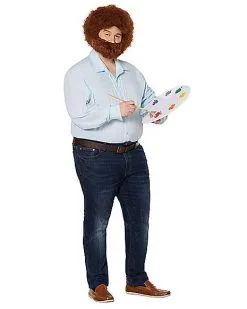 Spirit Halloween Adult Bob Ross Plus Size Costume