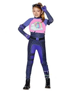 Spirit Halloween Girls Brite Bomber Costume - Fortnite
