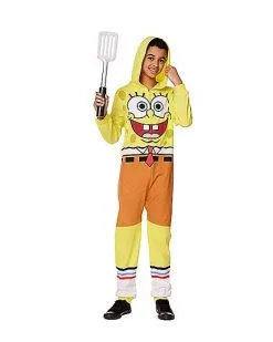 Spirit Halloween Kids SpongeBob SquarePants Hooded Jumpsuit