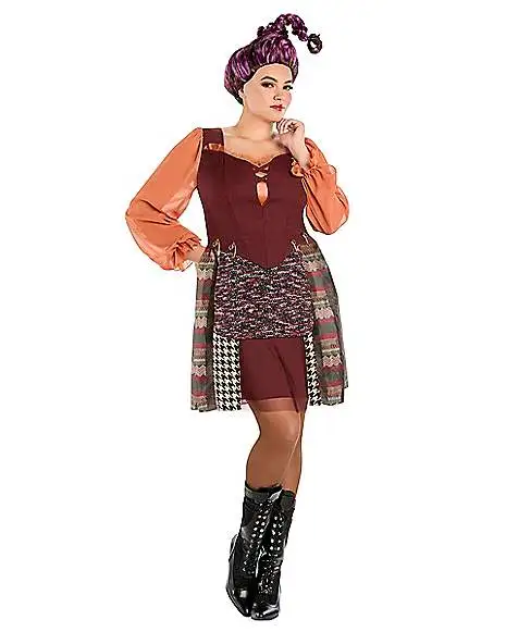 Spirit Halloween Adult Mary Sanderson Plus Size Dress - Hocus Pocus
