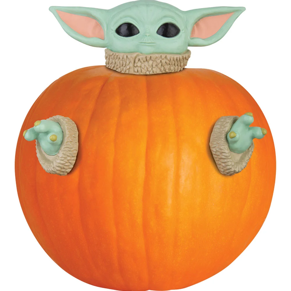 Gemmy Pumpkin Push Ins The Child Star Wars, Green