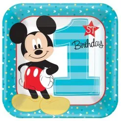 MICKEY 1ST SQUARE PLATE 9IN