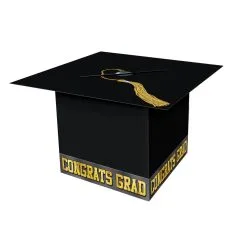 GRAD CAP CARD BOX BLACK