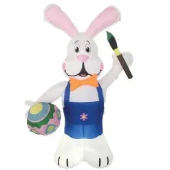 INFLATE BUNNY 7FT W BRUSH EGG